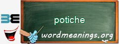 WordMeaning blackboard for potiche